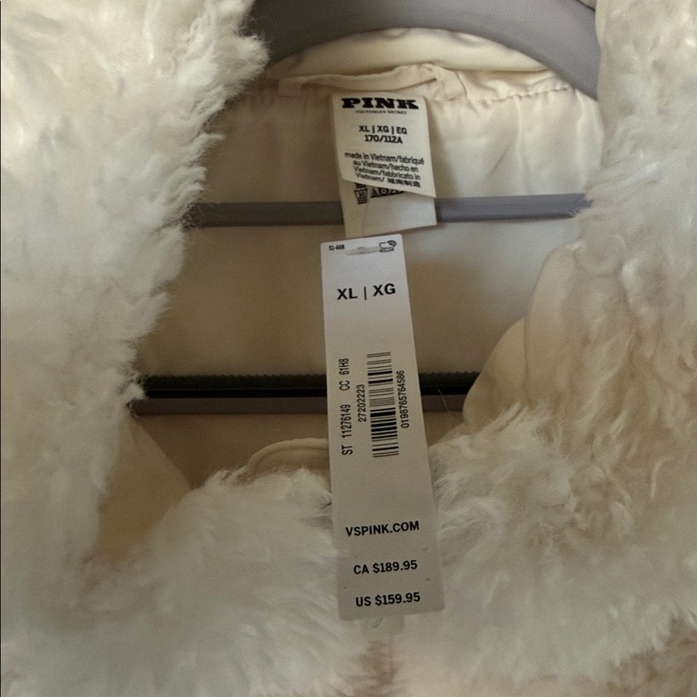 PINK Victoria's Secret Plush Teddy Jacket - Cream - Picture 10 of 10